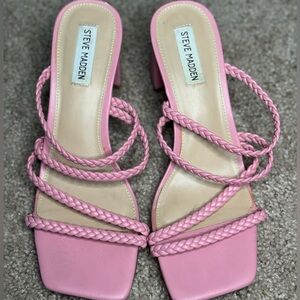 Steve Madden Pink Braided Heels